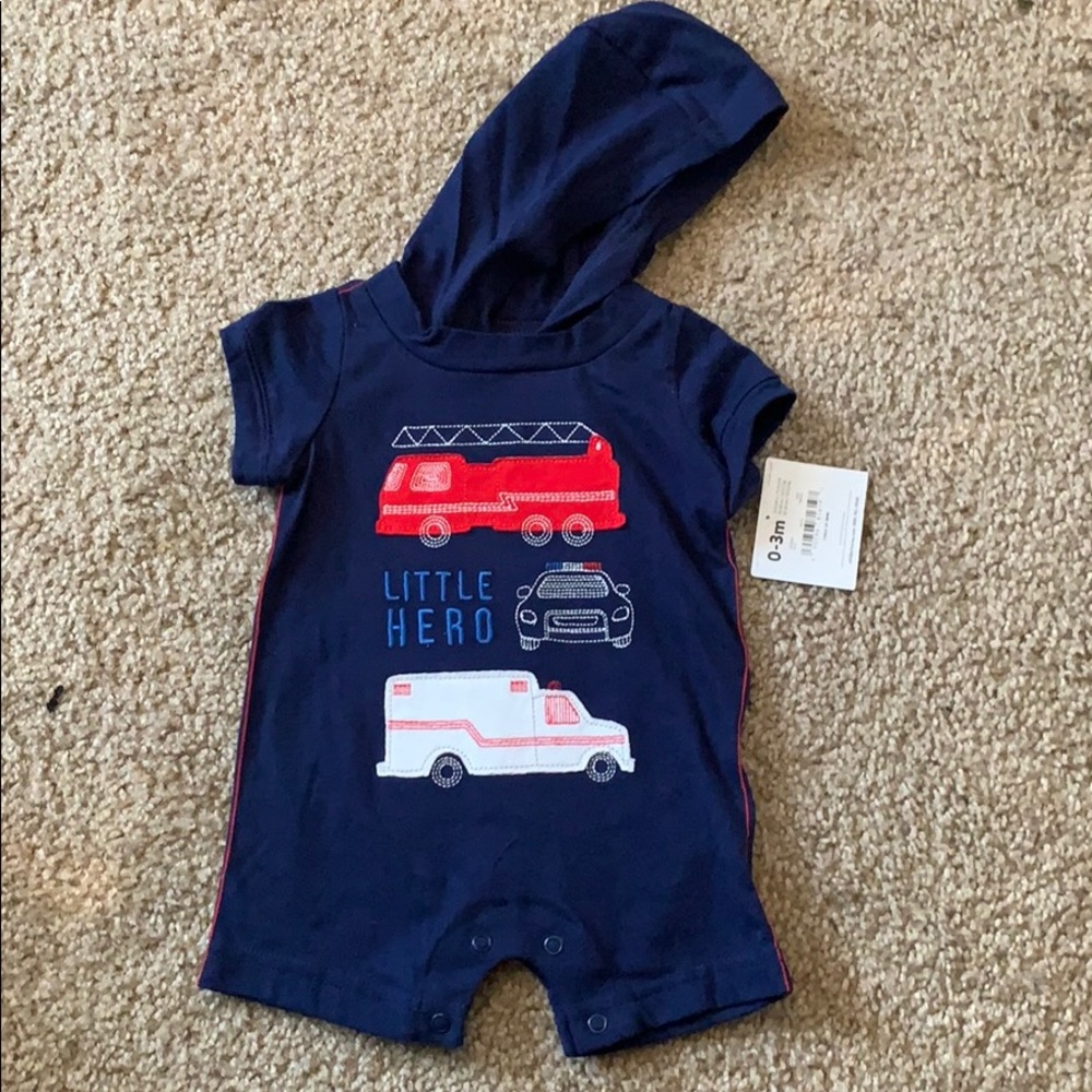Baby boy, little hero onesie romper